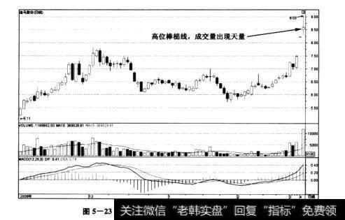 图5-23迪马股份(600565)——天高位十字星