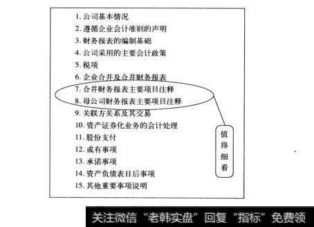 图11-3会计报表附注内容