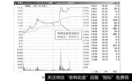 图3-3啤酒花2012年5月22日的分时图