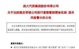 37万股民无眠！庞大集团一夜之间被*ST：还不起1700万欠款 濒临破产退市！