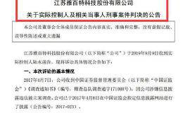 财务造假曾“惊动”外交部！27个跌停后 这家公司涉案人员被判刑了