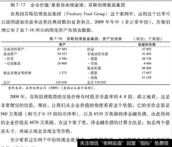 如何理解企业价值/自由现金流？