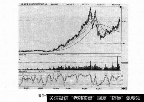 图2-32海王生物在2007年1月到5月的上涨行情