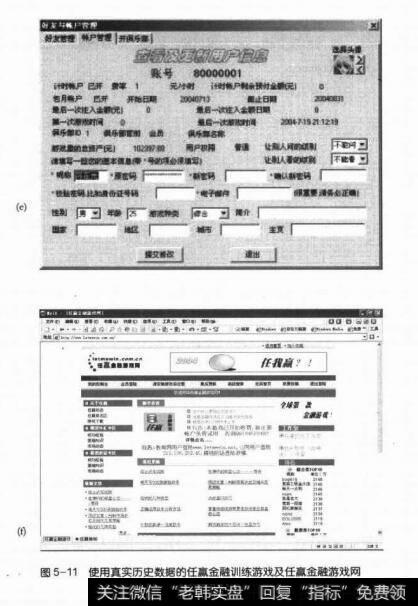 图5-11使用真实历史数据的任赢金融训练游戏及任赢金融游戏网