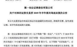 质押回购计提1.93亿 营业利润率大幅变动 深交所七问第一创业 公司最新回复