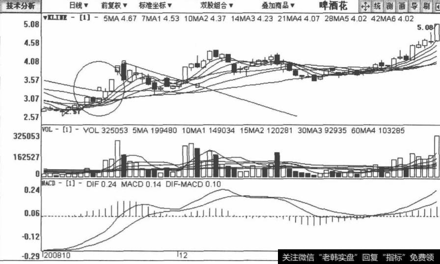 啤酒花包括2008年10月9日至2009年2月6日在内的日K线图