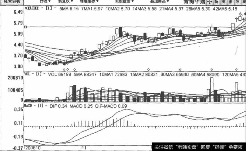 <a href='/t_28601/'>青海华鼎</a>包括2008年10月22日至2009年1月13日在内的日K线图