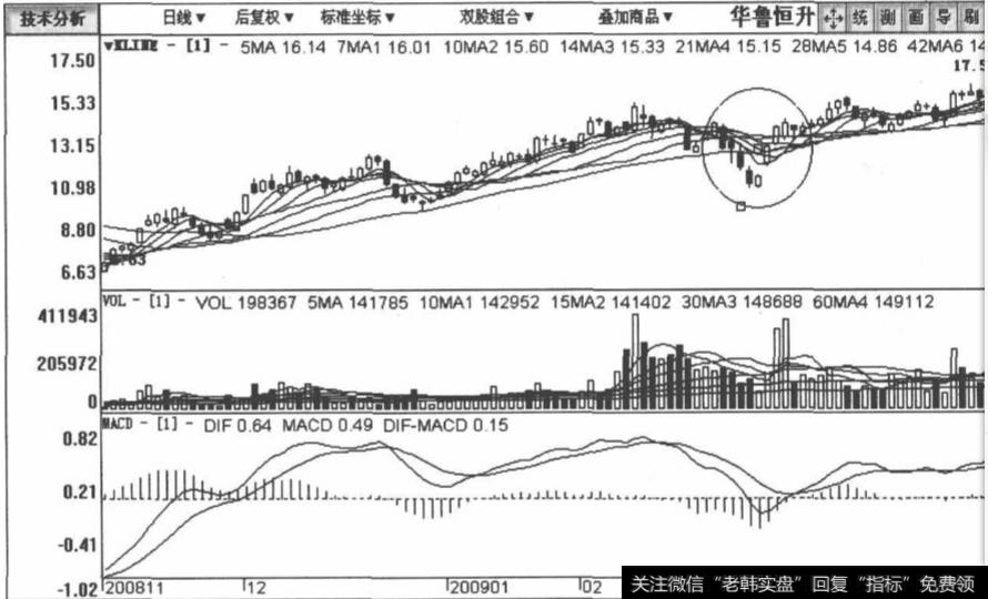 <a href='/duanxianchuji/238205.html'>华鲁恒升</a>包括2008年11月6日至2009年3月23日在内的日K线图