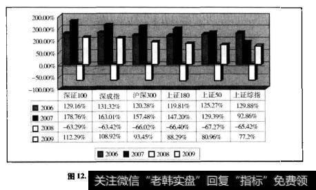 图12.46个主要指数2006-2009年的分年度表现