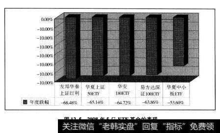 图12.52008年5只ETF基金的表现