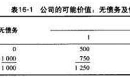 资本结构问题分析