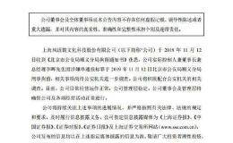 风语筑：公司实控人兼董事长兼总经理被刑事拘留