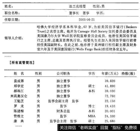 钱龙、通达信软件的高层治理、公司大事包括哪些栏目？