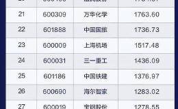 A股九大关键数据在这里！科技龙头、核心资产、外资重仓股排行榜