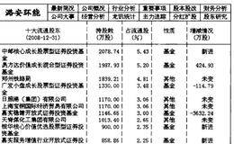 势均力敌型主力机构持仓数据的详细分析