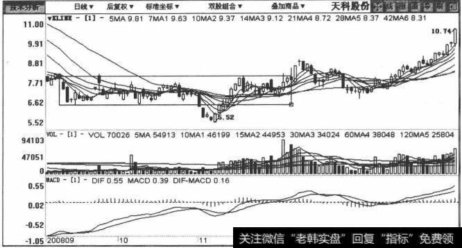 600378天科股份包括2008年9月31日至2009年2月5日在内的日K线图