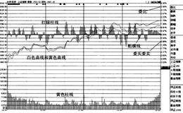 分时图粗横线白色曲线和黄色曲线委比数值概述