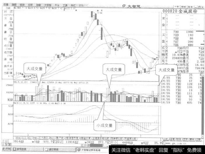 大小成交量示列图