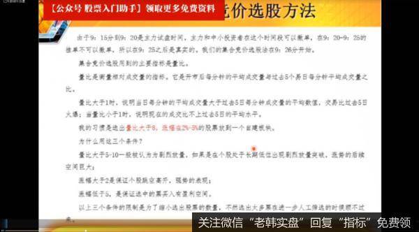 股市高手实战分享集合竞价