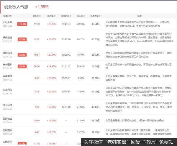 创业板人气股