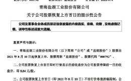 临时停牌！盐湖股份大涨388% 市值超2300亿