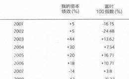 资本绩效——2010年，+29%